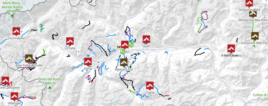 Trailforks aosta valley