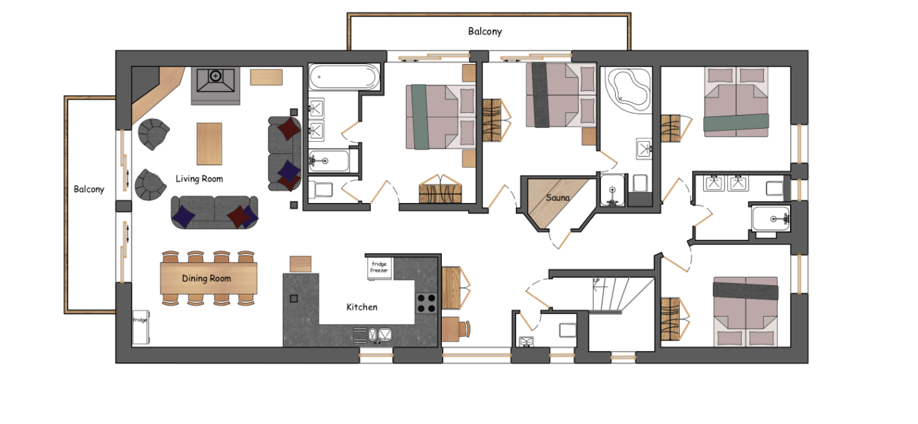 Fox Apartment Floorplan