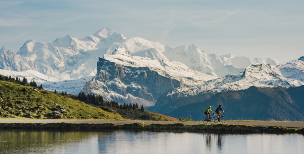 road cycling in morzine stunning views