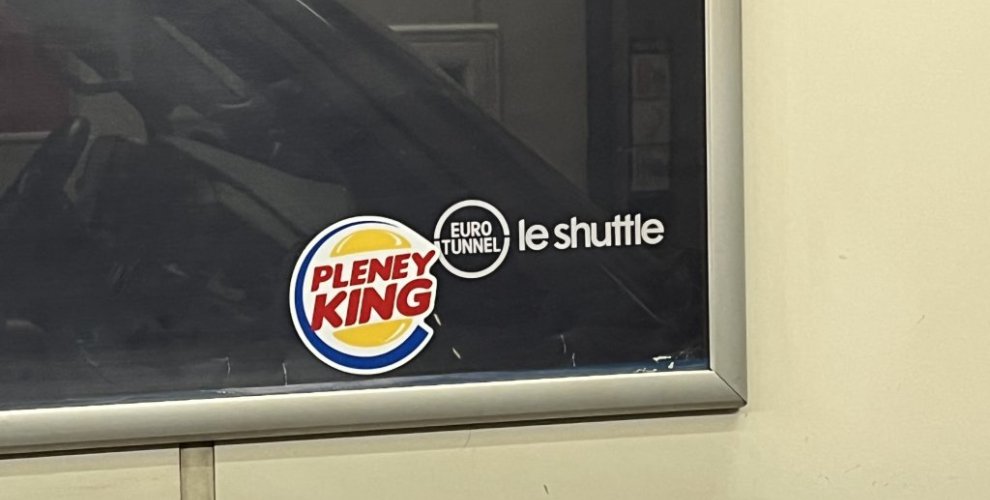 Sticker in Channel Tunnel