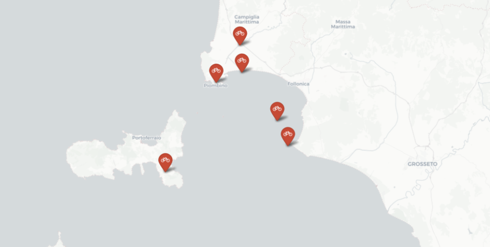 Tuscany riding destination map