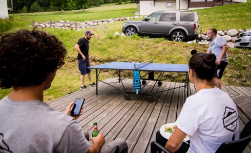 table tennis at chalet