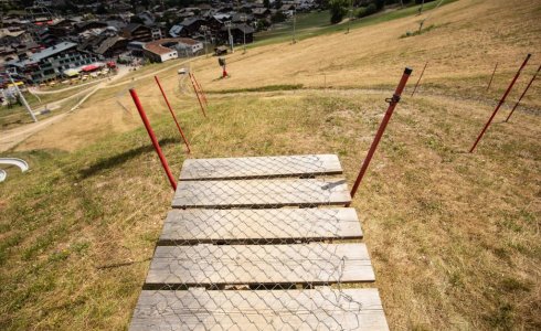 Finish line booter in Morzine French National Champs