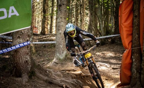 French downhill race Morzine Pleney