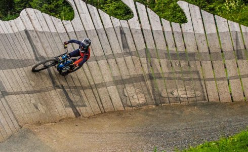 Sandra Boerner on the Leogang World Cup Track