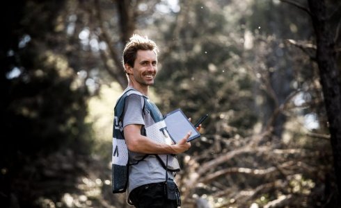 Point1 Athletic with the note book gold