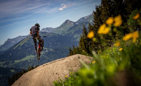 one hander super morzine table top mtb trail