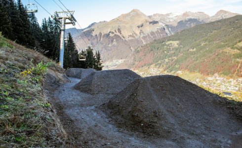 Morzine MTB Double jumps on pleney