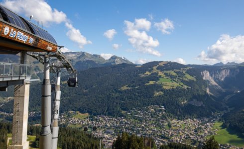 View of Morzine from the Pleney lift