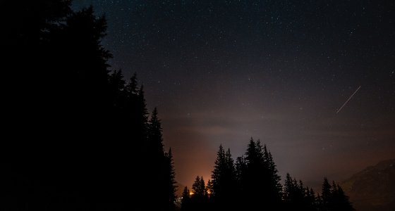 night sky alps