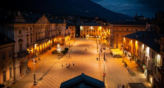 Aosta town square