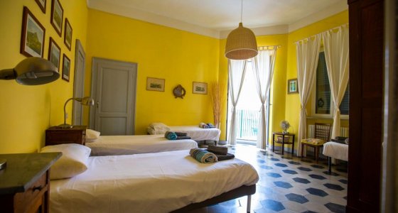 Quad bedroom in Finale Ligure accommodation