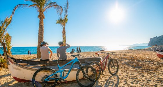 Where is the main beach in Finale Ligure