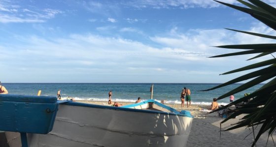 Where is the main beach in Finale Ligure