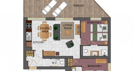 L'Aiglon Floor Plan Morzine MTB apartment