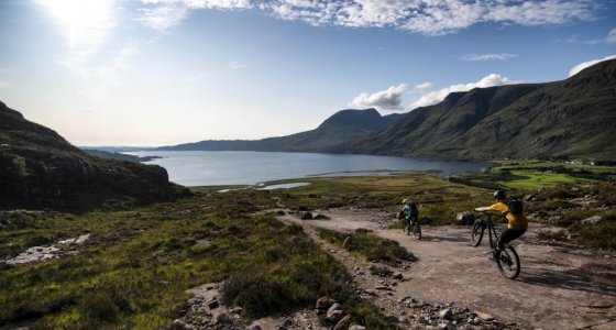 epic descent to the loch in torridon