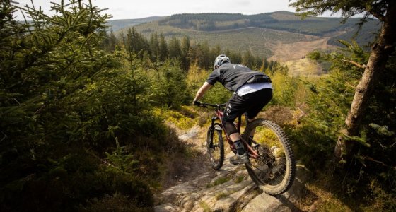 steep single track tweed valley