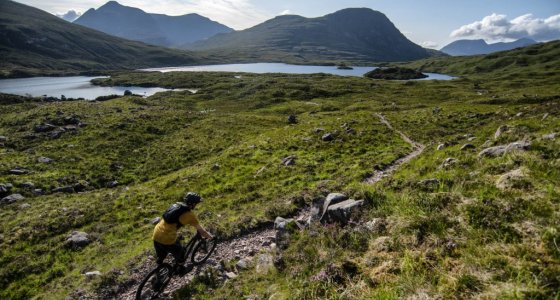 epic descent to the loch in torridon