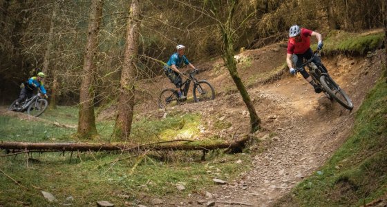 e bike berms at glentress