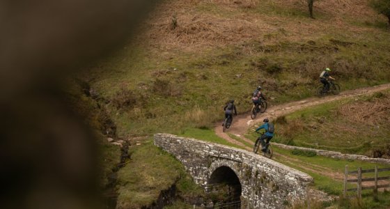 brecon beacons mtb ride over bridge