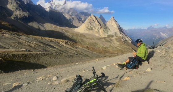 High alpine singletrack Chamonix