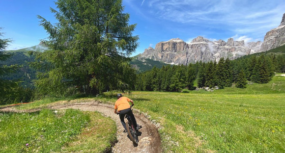Dolomites mtb berm trail