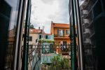 Bedroom one view into the hill behind Finale Ligure