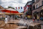 the busy schladming main street