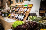 Market place in the square in Finale Ligure