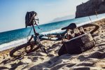 Finale Ligure post ride beers at the beach