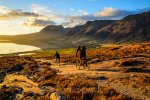 descending into the torridon sunset