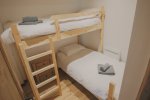 bunk bed room in self catered morzine apartment
