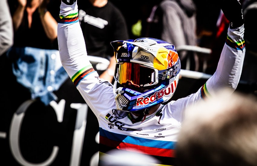 Loic Bruni Downhill Champions Loic Bruni Of France Competes During